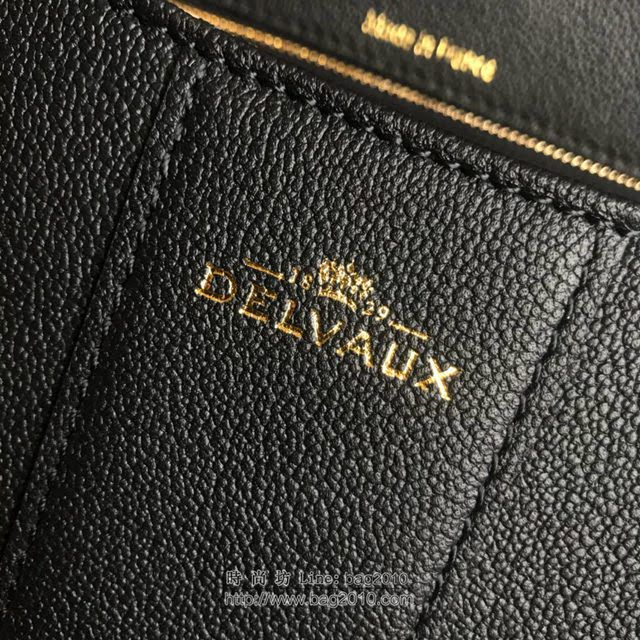 DELVAUX女包 2019春夏最新色 專櫃原廠皮 德爾沃女手提包 DV0028松石藍 中號 Delvaux單肩斜挎包  fcs1168